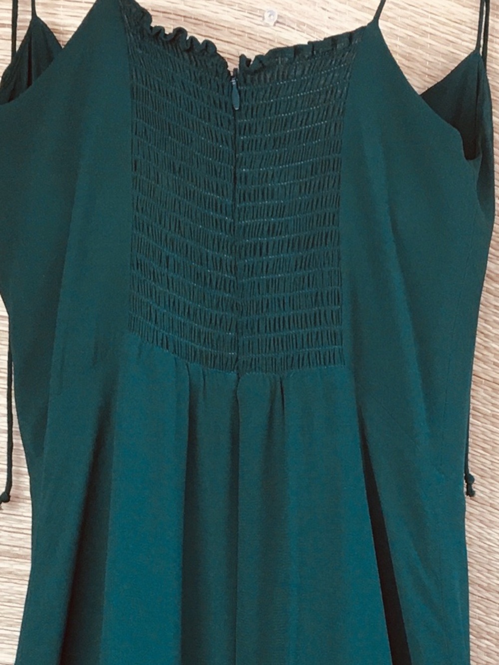 REFORMATION  NWOT Juliette Crepe Midi Dress In Emerald Size 6 - Picture 10 of 15